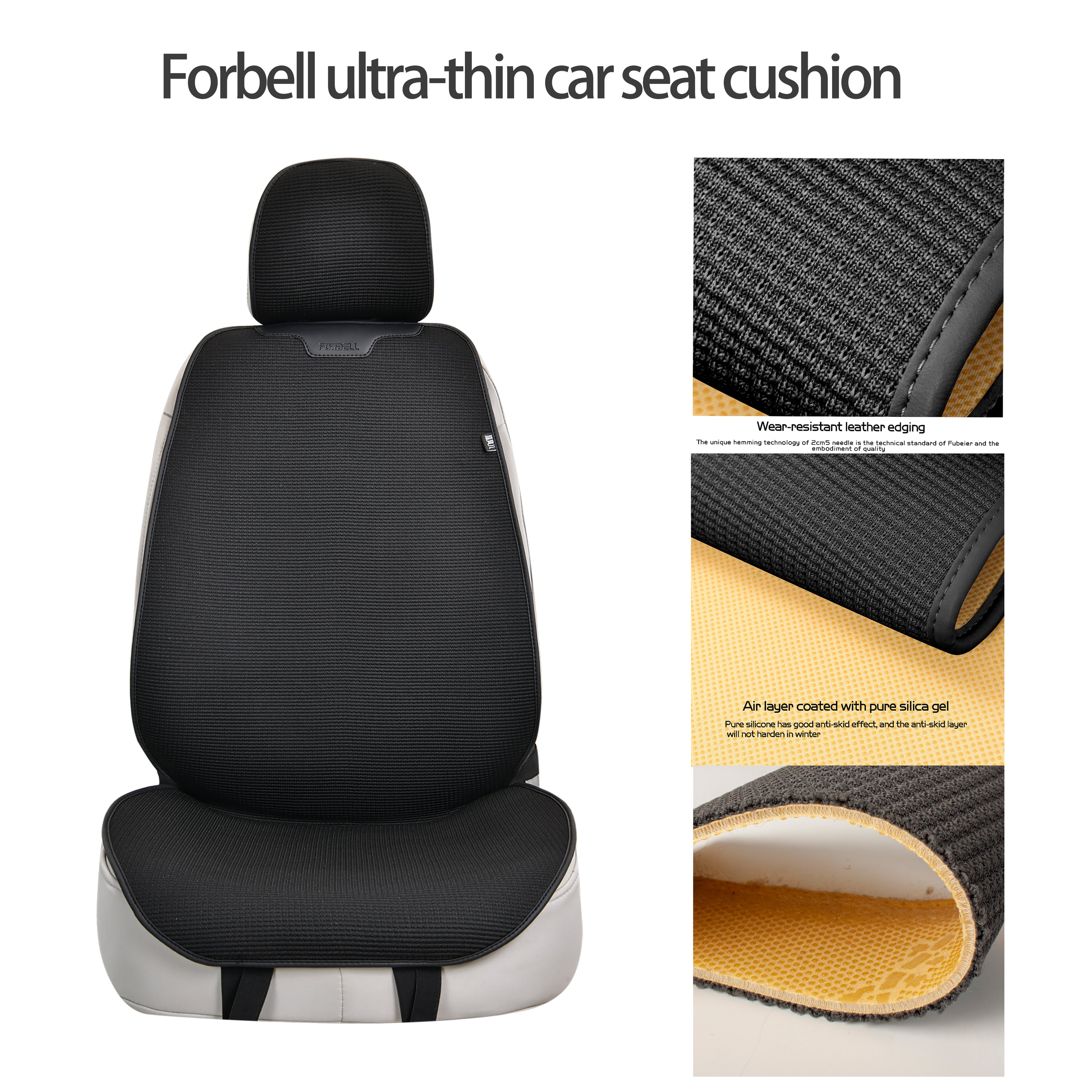 Forbell Ultra-Thin Ice Silk Car Seat Covers  All-Season Comfort with 3D Elastic Fiber Structure & Silicone Non-Slip Base