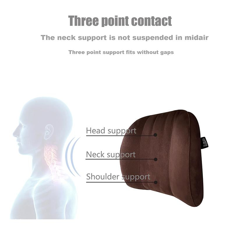 Forbell Memory Foam Car Headrest Pillow – Soft Slow-Rebound Cushion for Head & Neck Support, Perfect for Long Drives and Road Trips