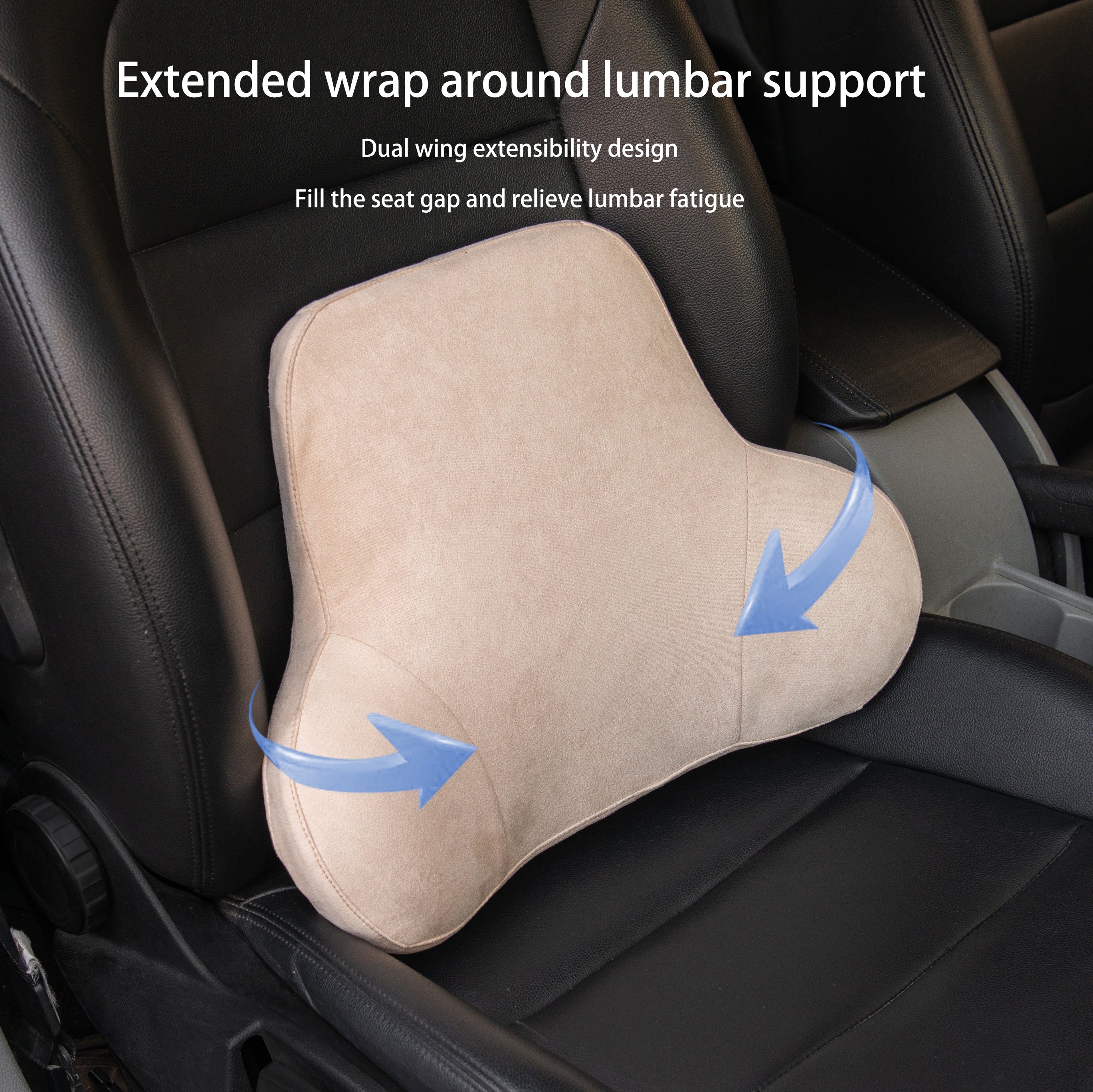 Forbell Memory Foam Lumbar Support Pillow for Car – Ergonomic Back Cushion for Driving Comfort, Zero Pressure Relief for Long Trips