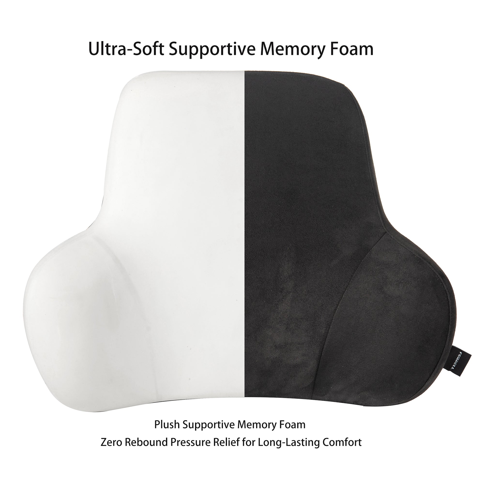 Forbell Memory Foam Lumbar Support Pillow for Car – Ergonomic Back Cushion for Driving Comfort, Zero Pressure Relief for Long Trips