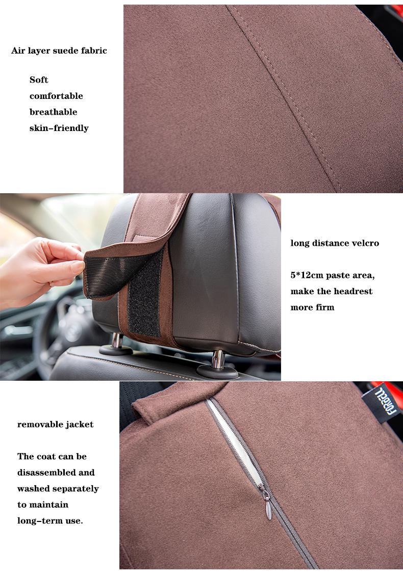 Forbell Memory Foam Car Headrest Pillow – Soft Slow-Rebound Cushion for Head & Neck Support, Perfect for Long Drives and Road Trips