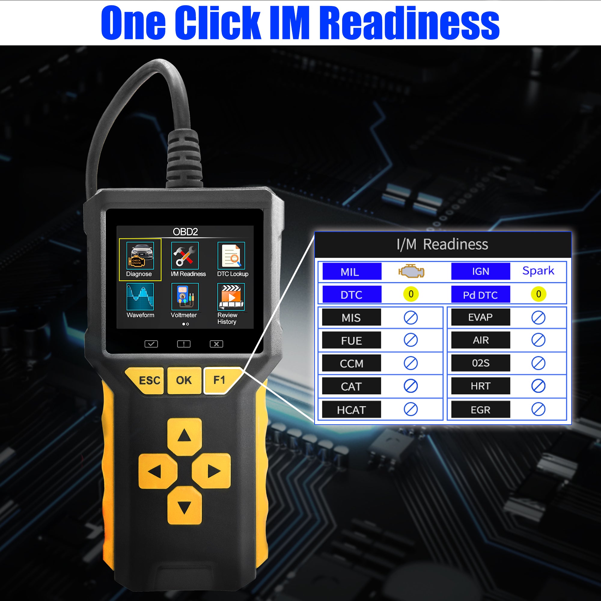 Forbell Automotive Battery Testing and OBD Testing 2-in-1 Tester