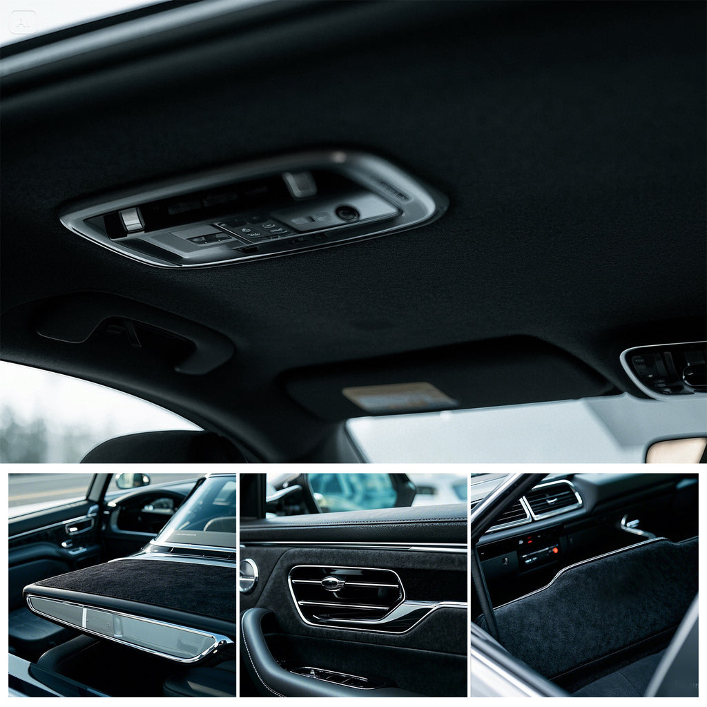 Forbell Automotive Suede Headliner Fabric with 3mm Foam Backing for Car Roof Interior Replacement and DIY Repair