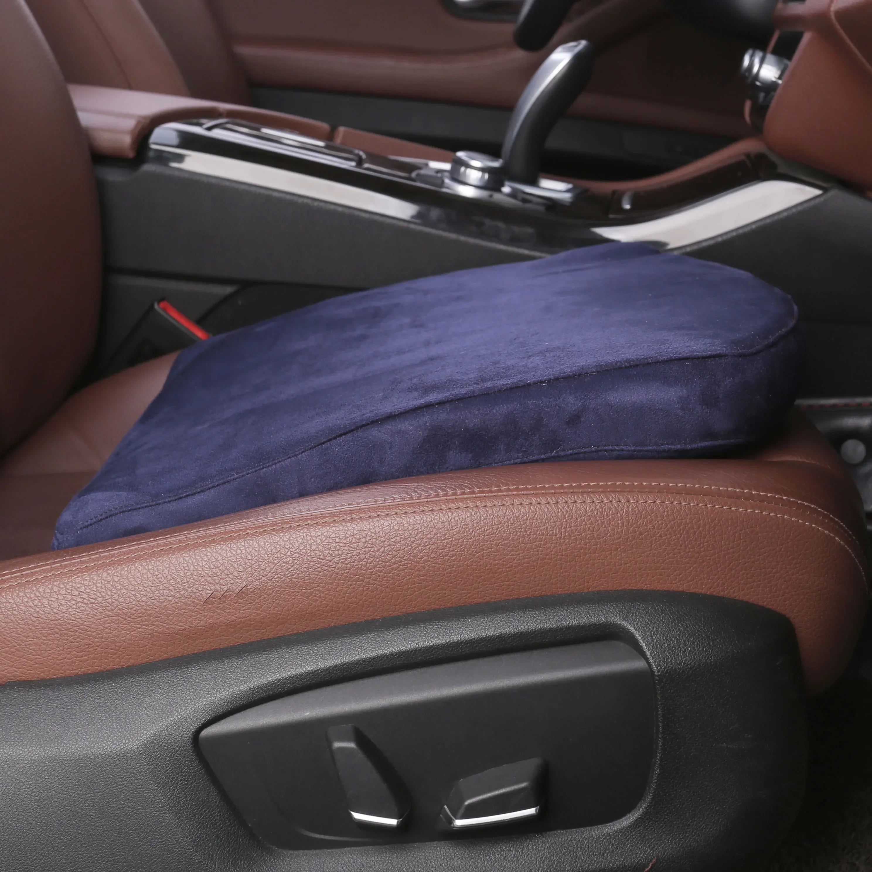 Forbell Car Seat Heightening Cushion, Suede Memory Foam Driver Seat Booster Pad, Thickened Comfort Mat