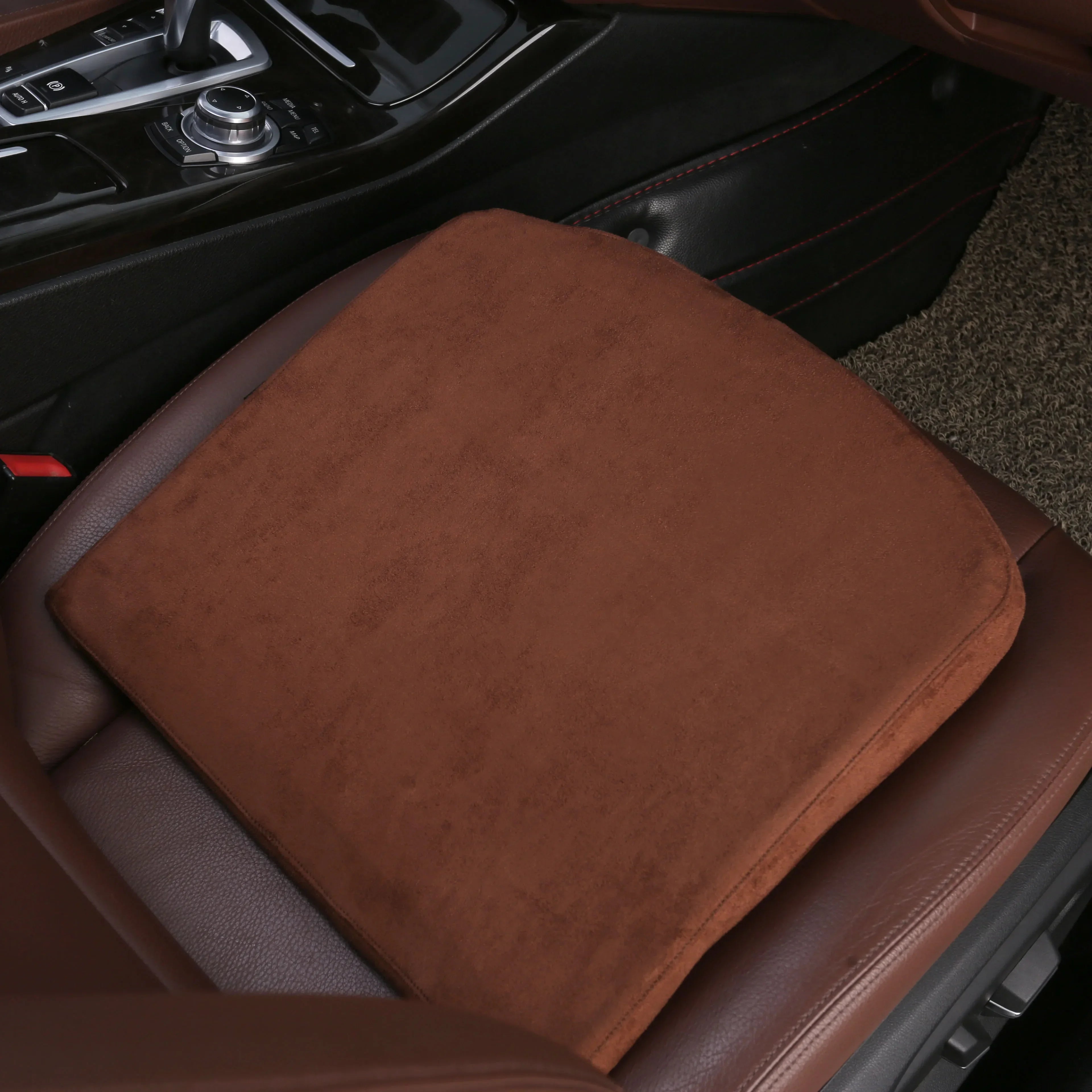 Forbell Car Seat Heightening Cushion, Suede Memory Foam Driver Seat Booster Pad, Thickened Comfort Mat