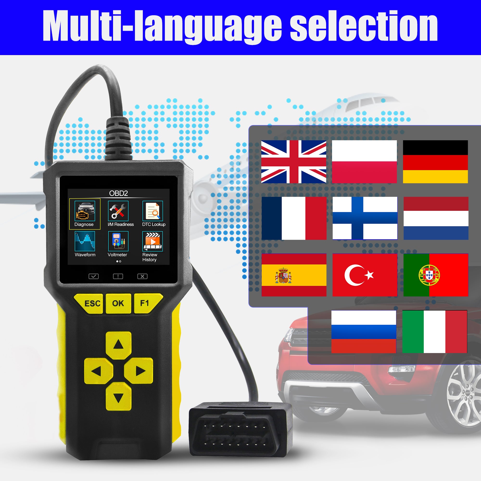 Forbell Automotive Battery Testing and OBD Testing 2-in-1 Tester
