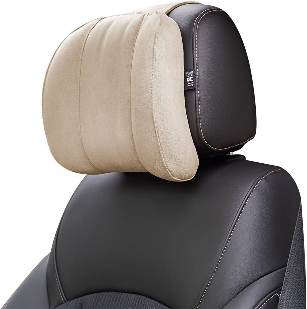 Forbell Memory Foam Car Headrest Pillow Soft Slow-Rebound Cushion for Head & Neck Support, Perfect for Long Drives and Road Trips